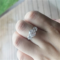 Butterflies 3 Stone Engagement Ring 231